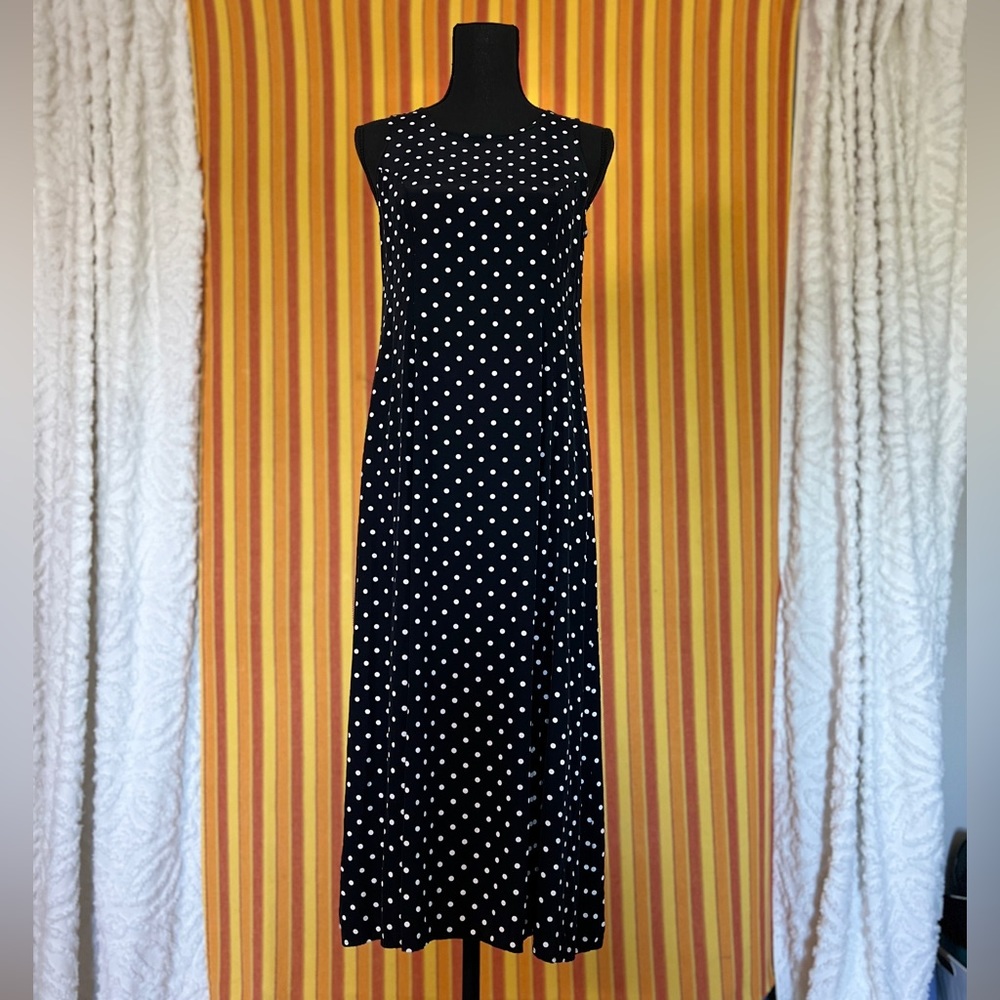 Vintage 90’s Polkadot Maxi Slip Dress Size 10